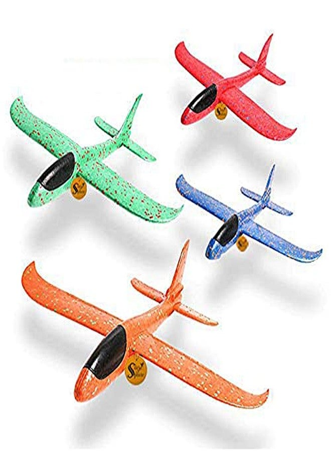 Sage Square Large Throwing Foam Plane, Dual Flight Mode, Aeroplane Gliders, Flying Aircraft, Gifts for Kids, Outdoor Sport Game Toys, Birthday Party Gifts (Pack of 2) (Random Color)- (Multi Color) - Image 1